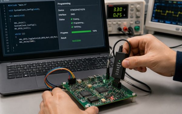 Programming and firmware installation services for PCB assemblies by Nitronics Ltd